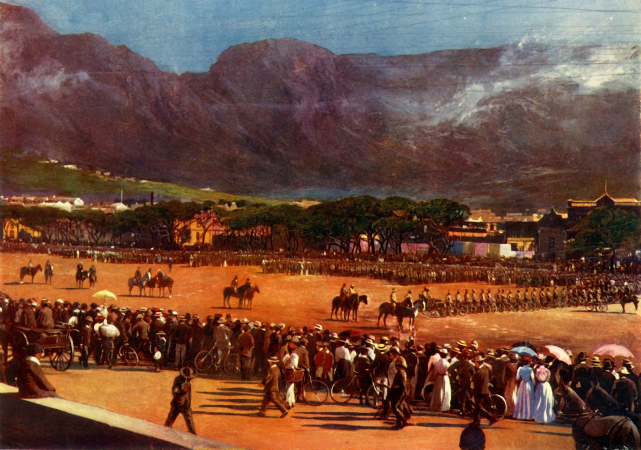 Muster der Kapstädter Garde auf dem Paradeplatz Kapstadt, 12. Januar 1901 von Alf S Hosking