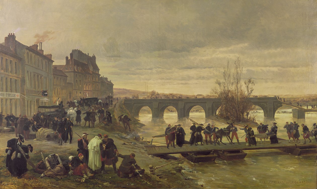 Die Ambulanz de la Presse in Joinville während der Belagerung von Paris von Alfred Charles Ferdinand Decaen