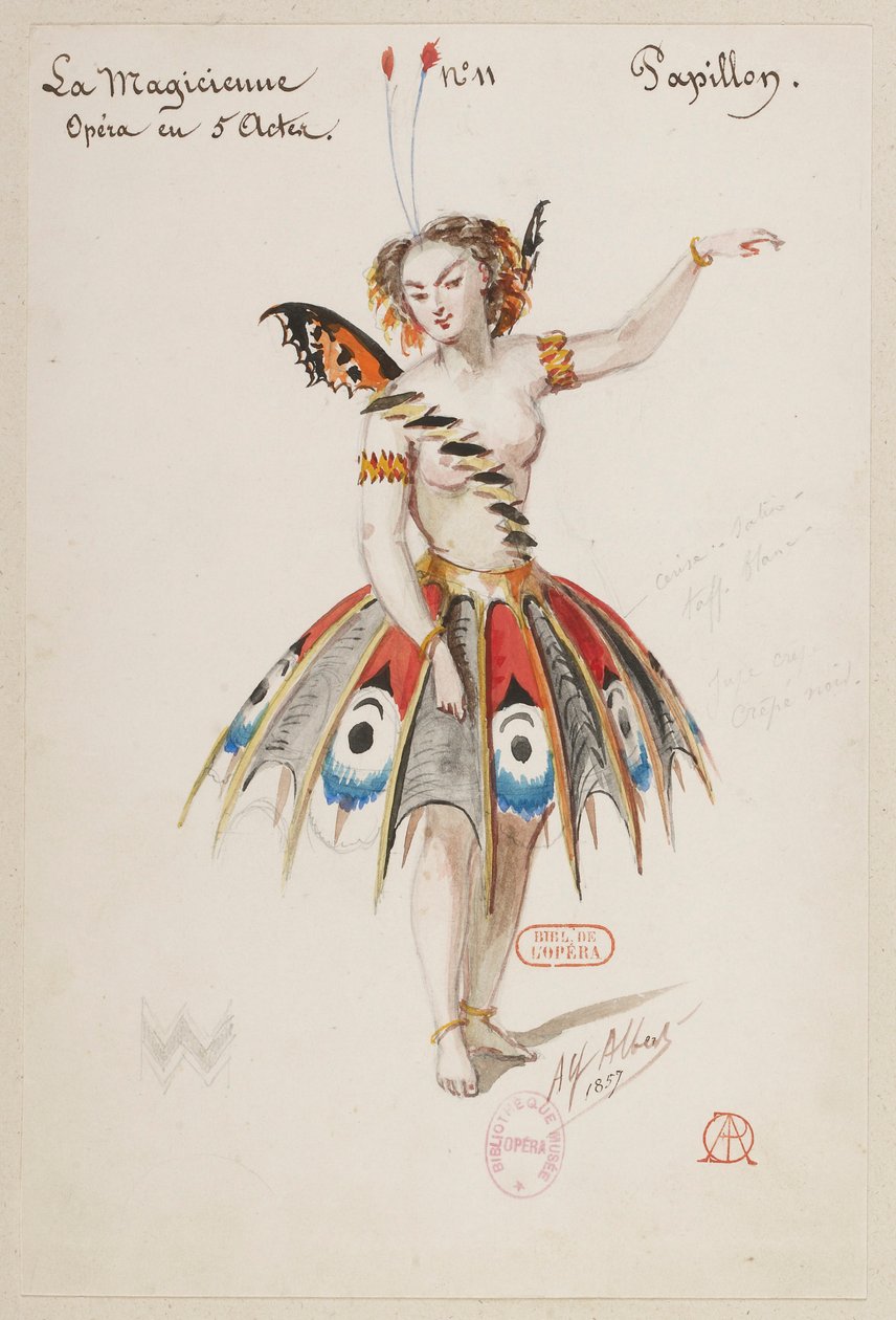 Halévy - Die Zauberin - Kostümentwürfe von Alfred Albert - 11. Schmetterling von Alfred Albert