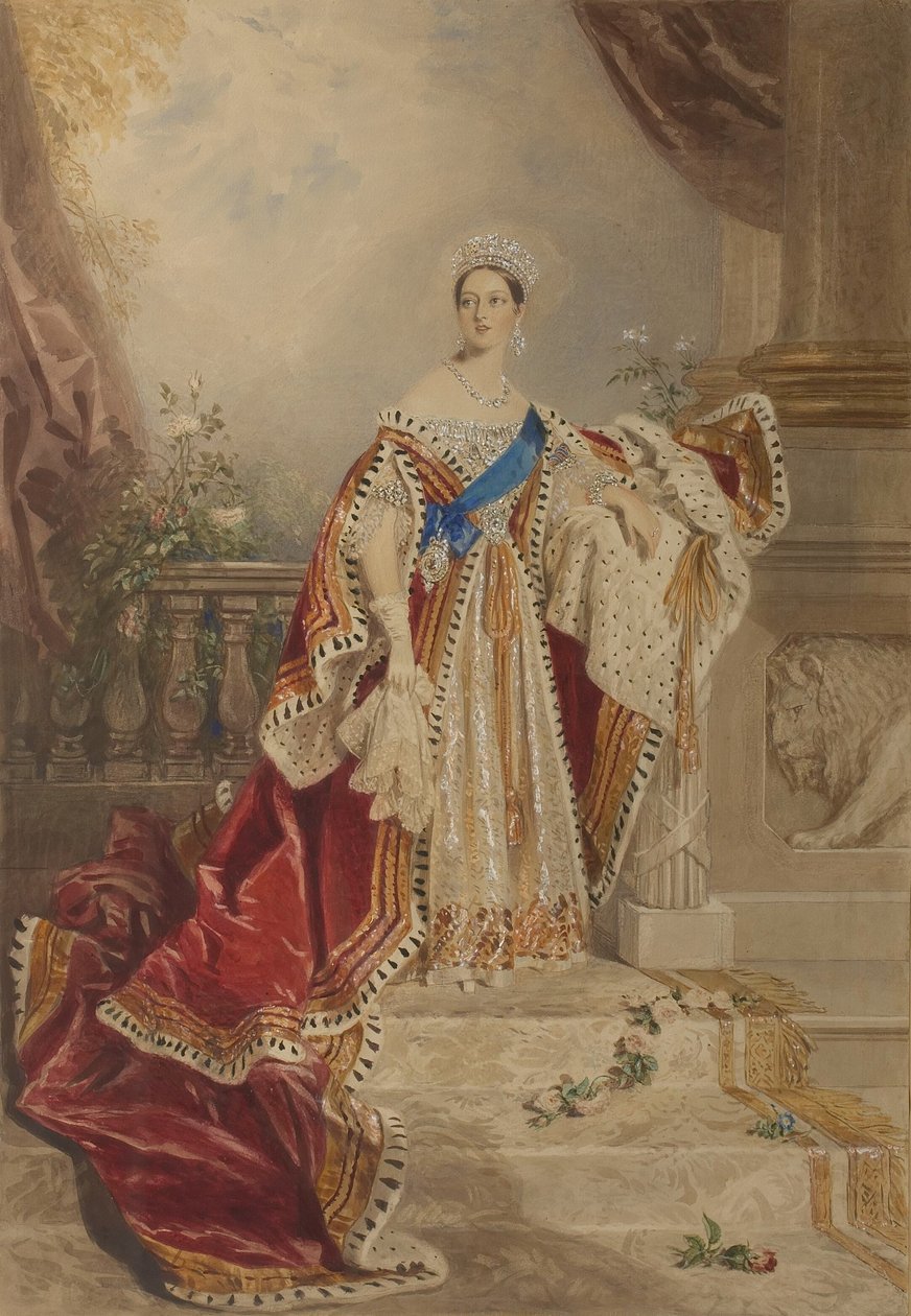 Koningin Victoria van Engeland von Alfred Edward Chalon