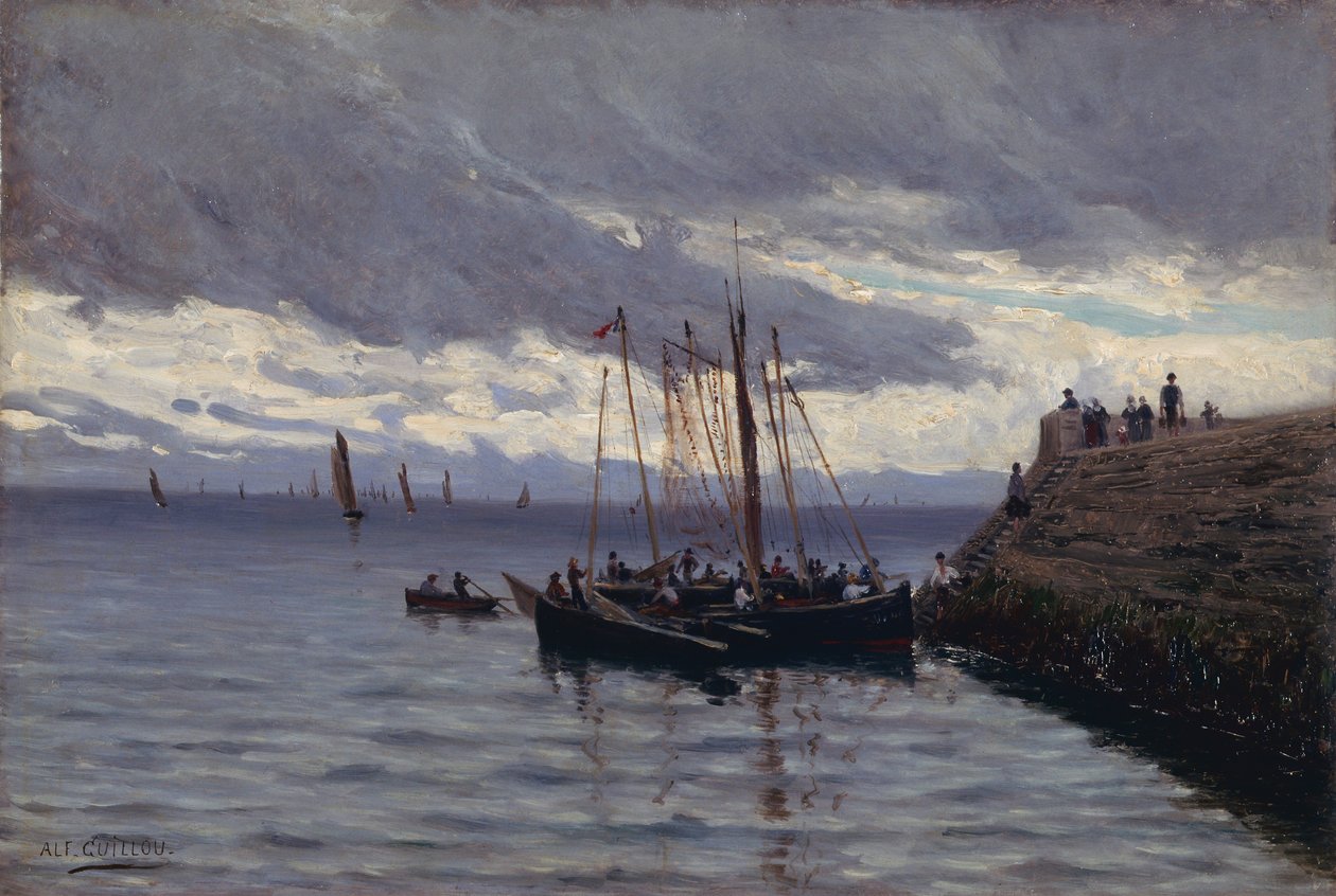 Ankunft der Sardinenfischer von Alfred Guillou