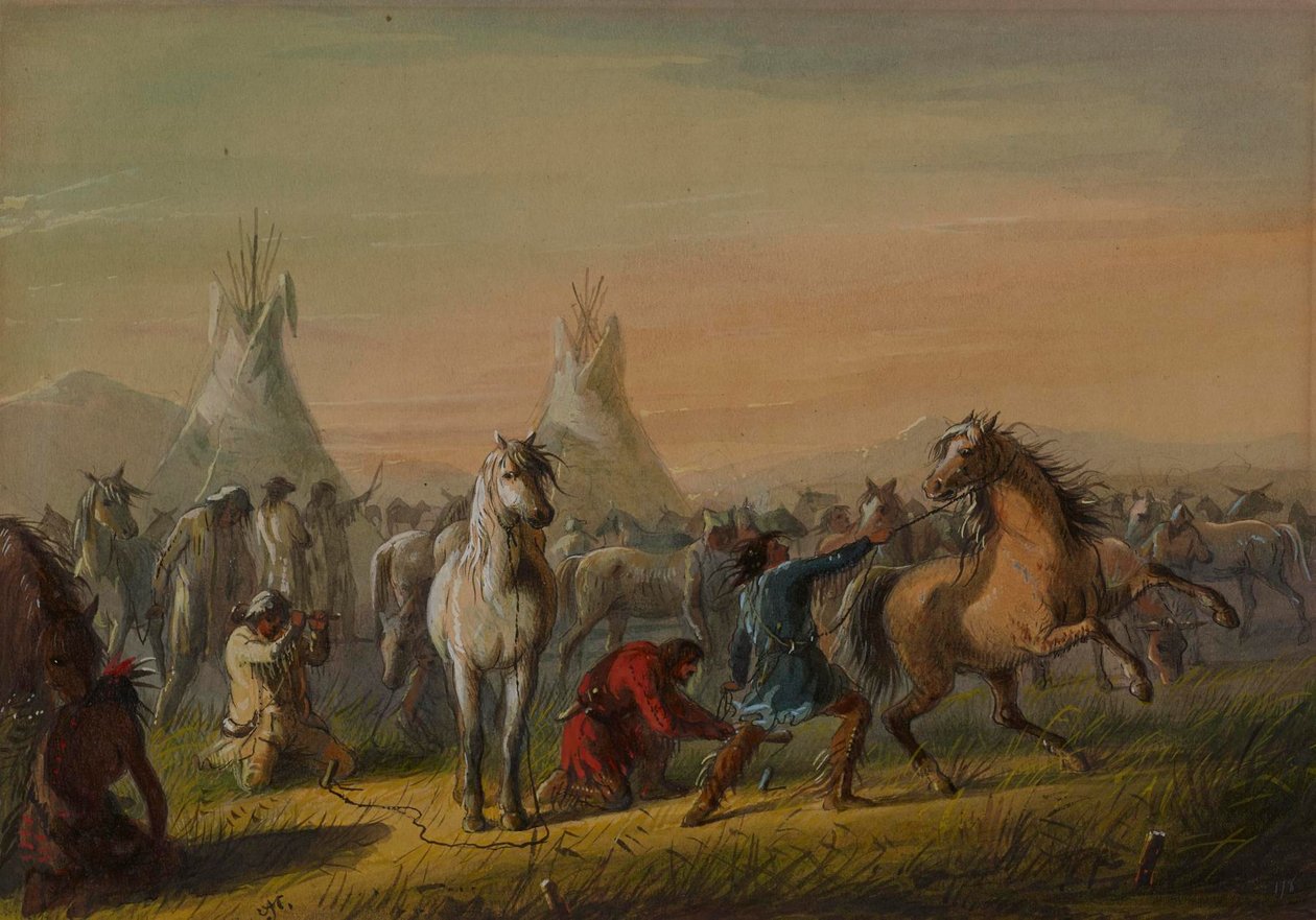 Pferde beim Picken von Alfred Jacob Miller