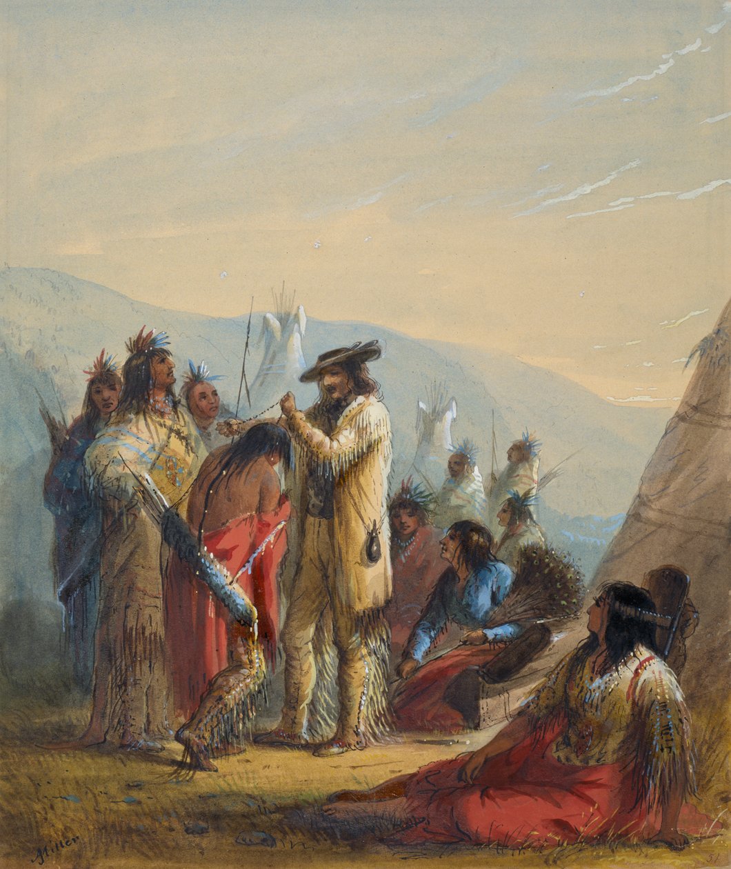 Geschenke an Indianer von Alfred Jacob Miller