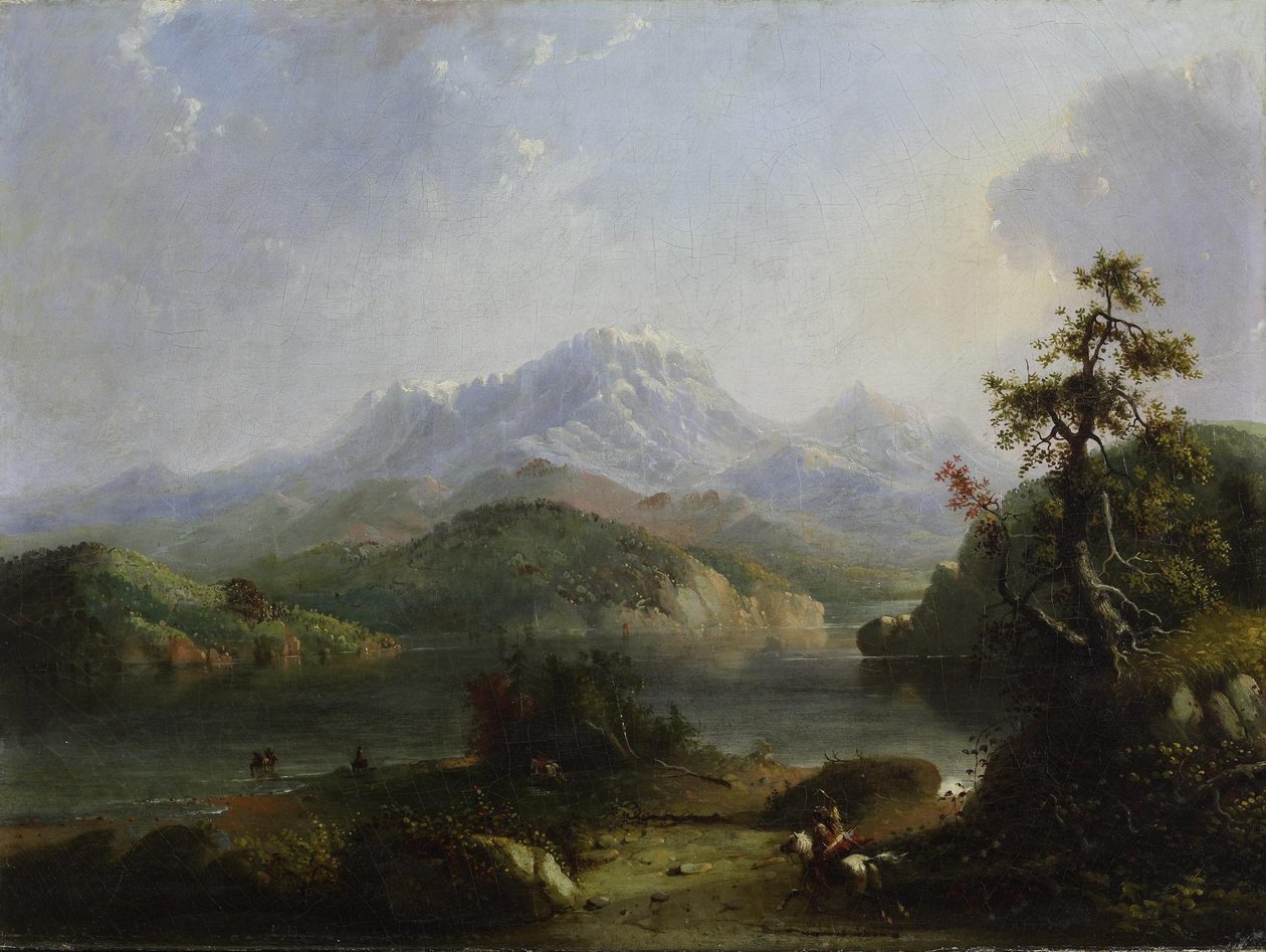 Rocky Mountain Szene, Wind River Mountains von Alfred Jacob Miller