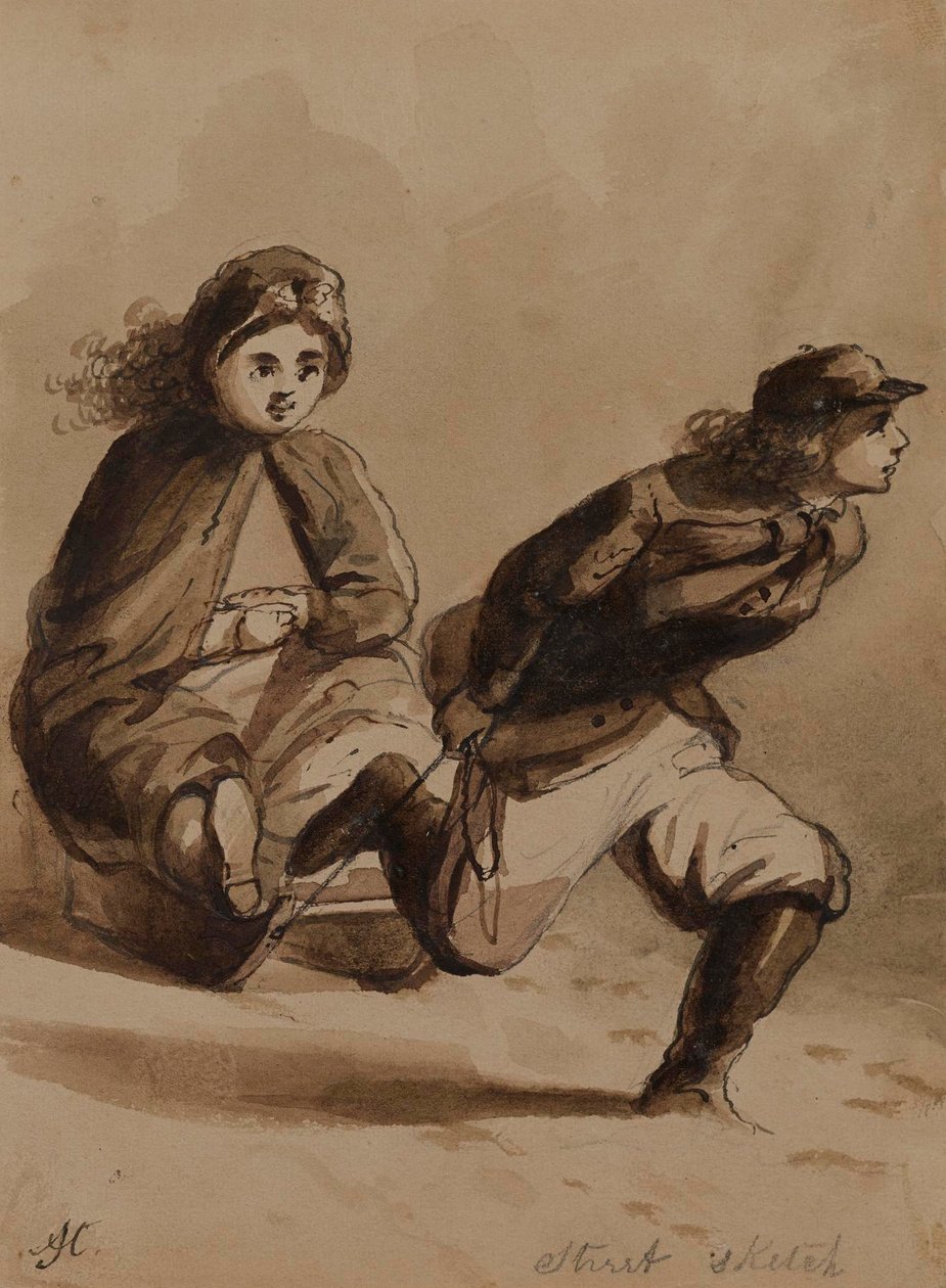 Straßenskizze. Jungen-Galanterie von Alfred Jacob Miller