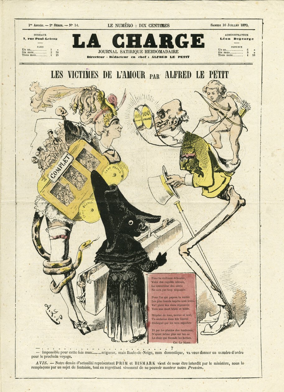 Illustration für das Cover von La Charge (1870), Nr. 14 von Alfred Le Petit