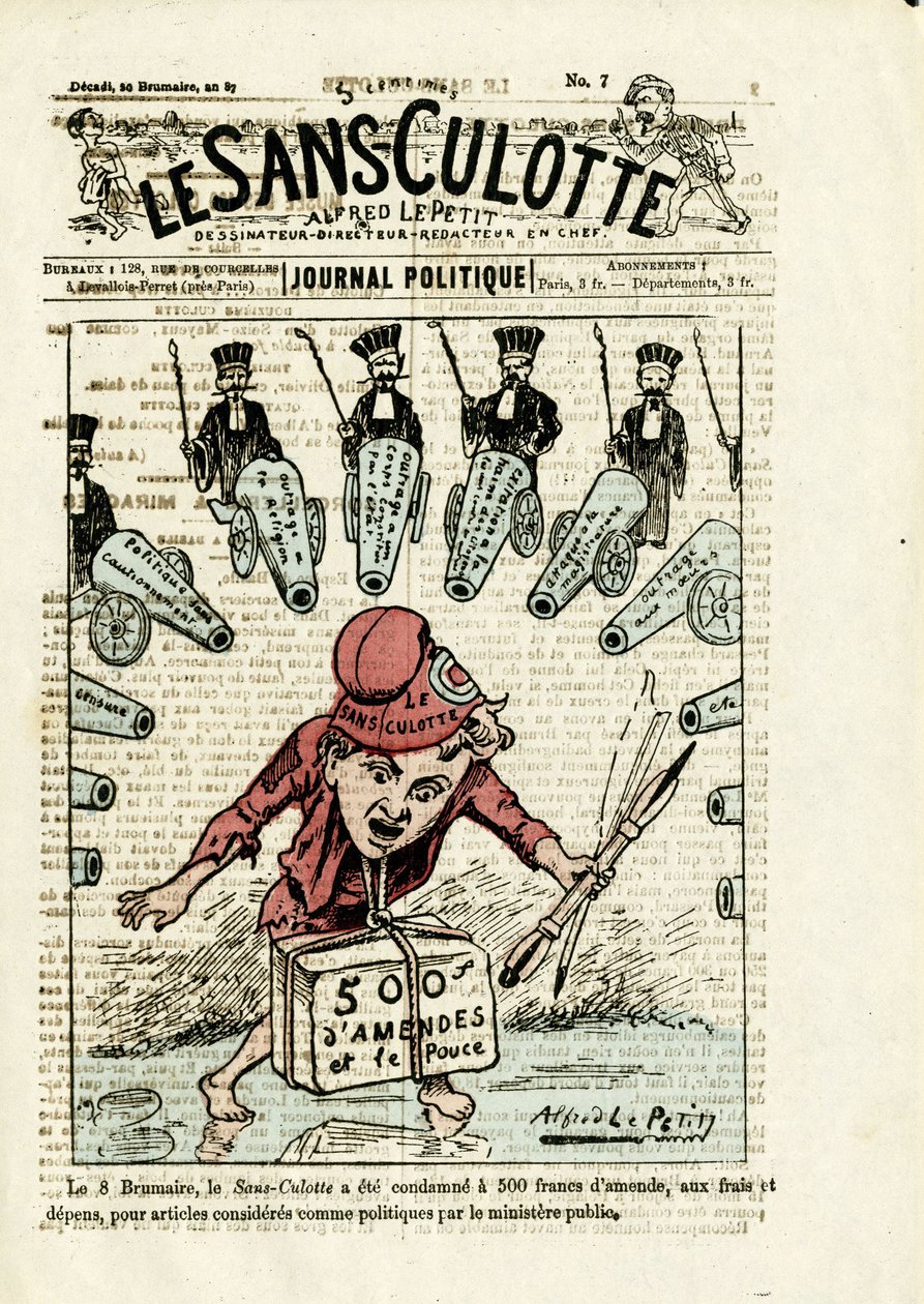 Illustration für das Cover von Le Sans-culotte, Nr. 7 von Alfred Le Petit