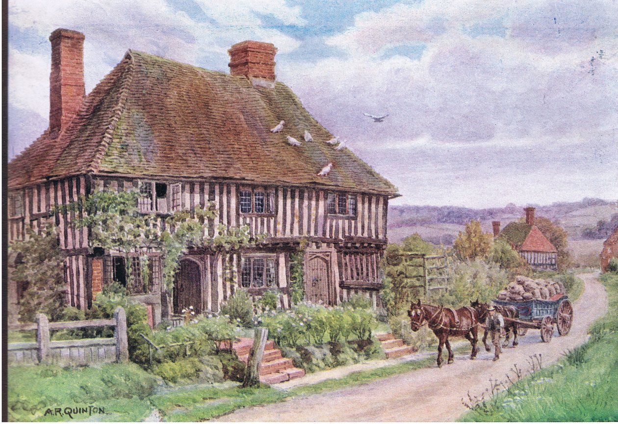 Small Hythe, bei Tenterden, Kent, aus The Cottages and the Village Life of Rural England, veröffentlicht von Dent & Sons Limited, 1912 von Alfred Robert Quinton
