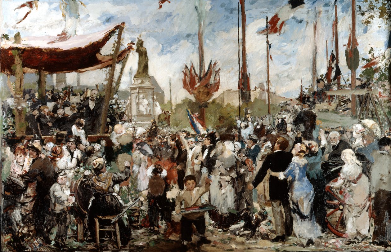 Der 14. Juli 1880, spätes 19. frühes 20. Jahrhundert von Alfred Roll