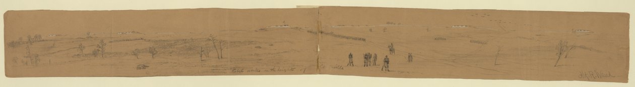 Rebellenwerke auf den Höhen von Centerville von Alfred Rudolph Waud
