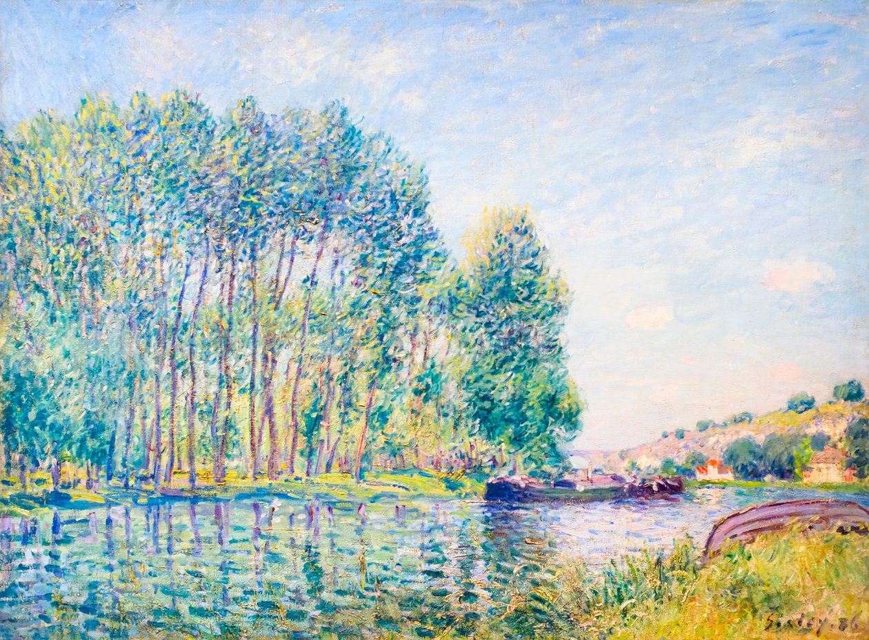 Eine Biegung der Loing bei Moret von Alfred Sisley