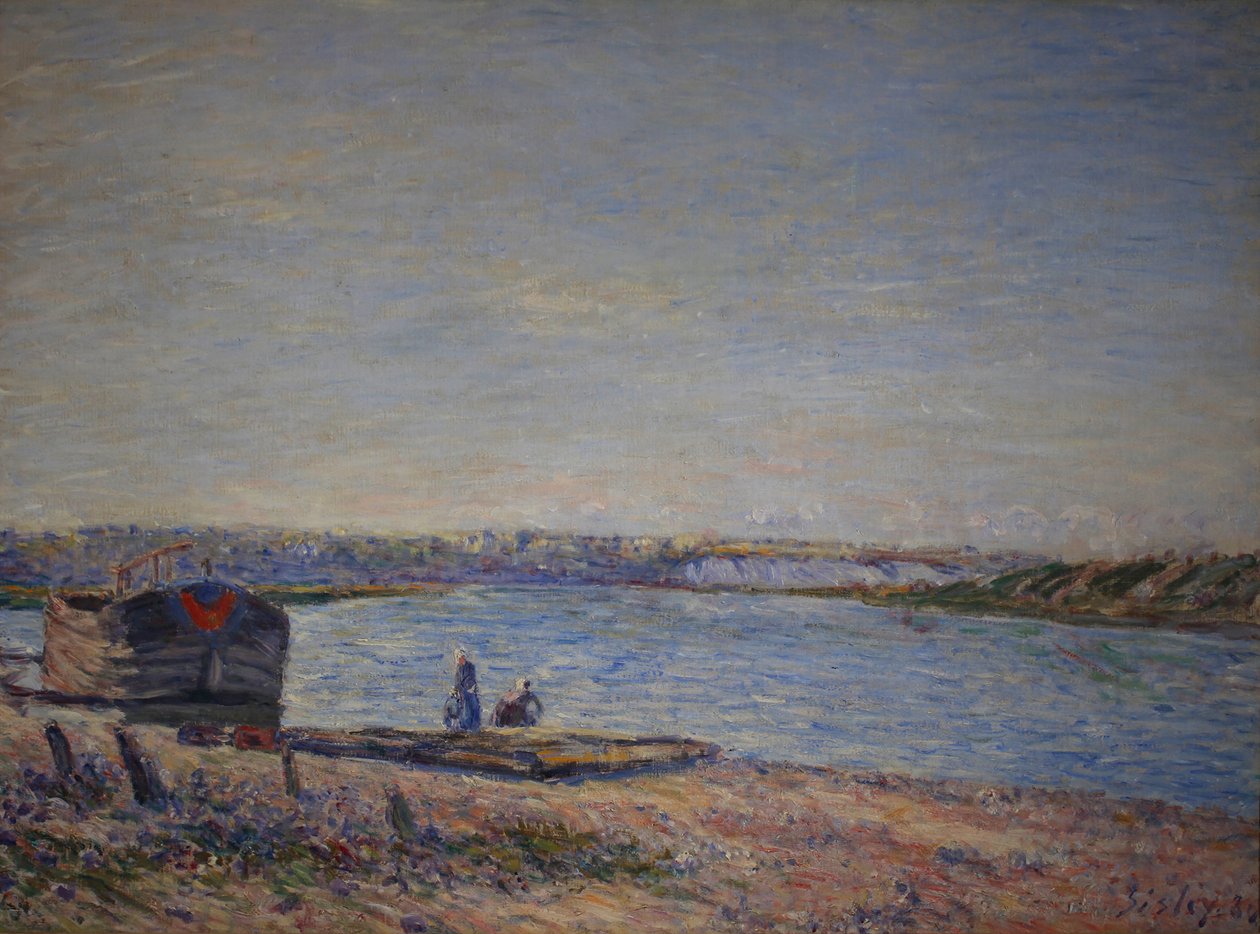 Die Hügel von Veneux, gesehen von Saint Mammès von Alfred Sisley