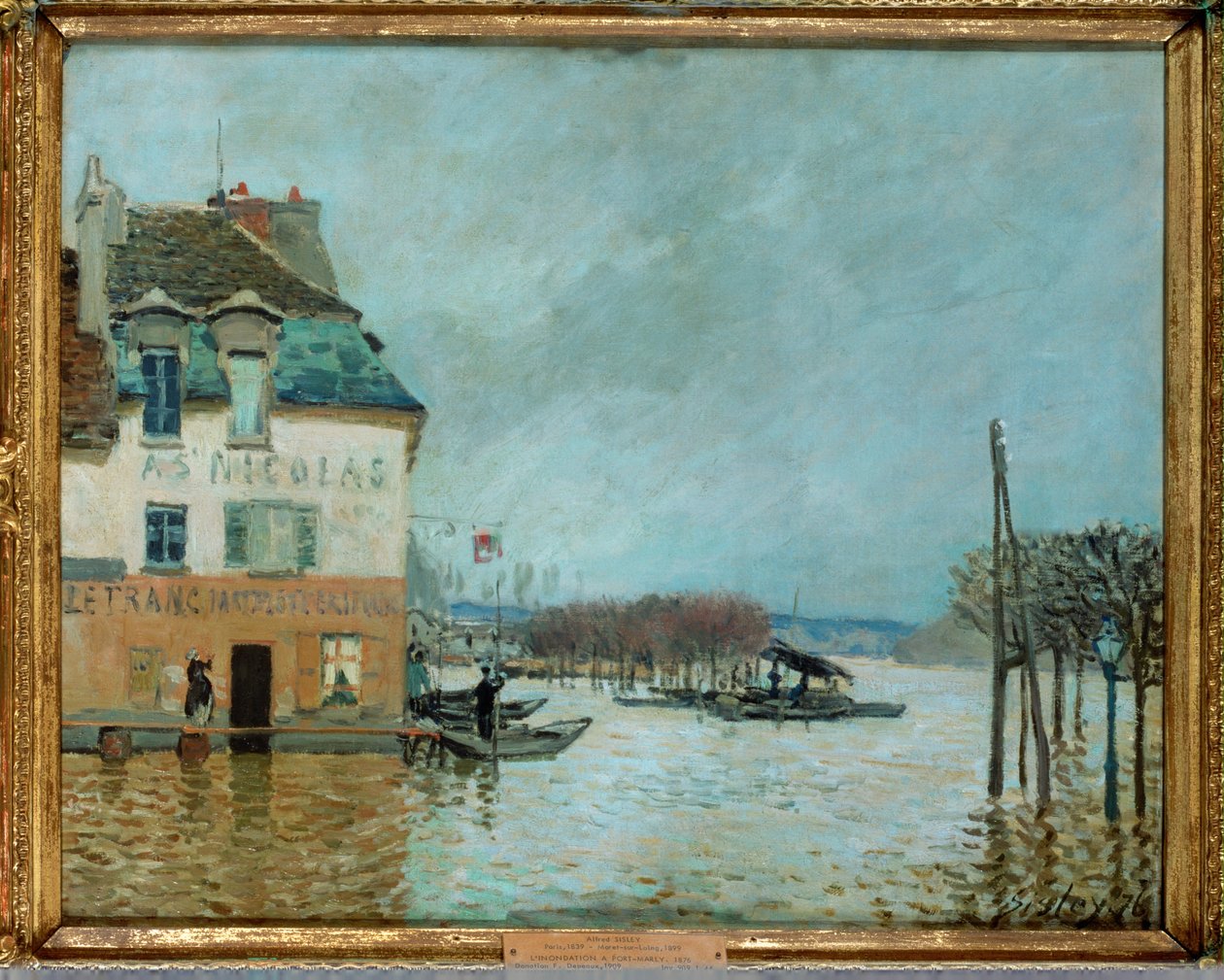 Das Boot während der Überschwemmung in Port-Marly von Alfred Sisley