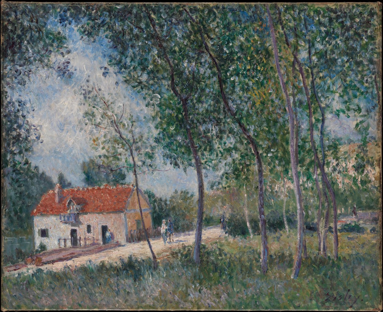 Die Straße von Moret nach Saint-Mammès von Alfred Sisley