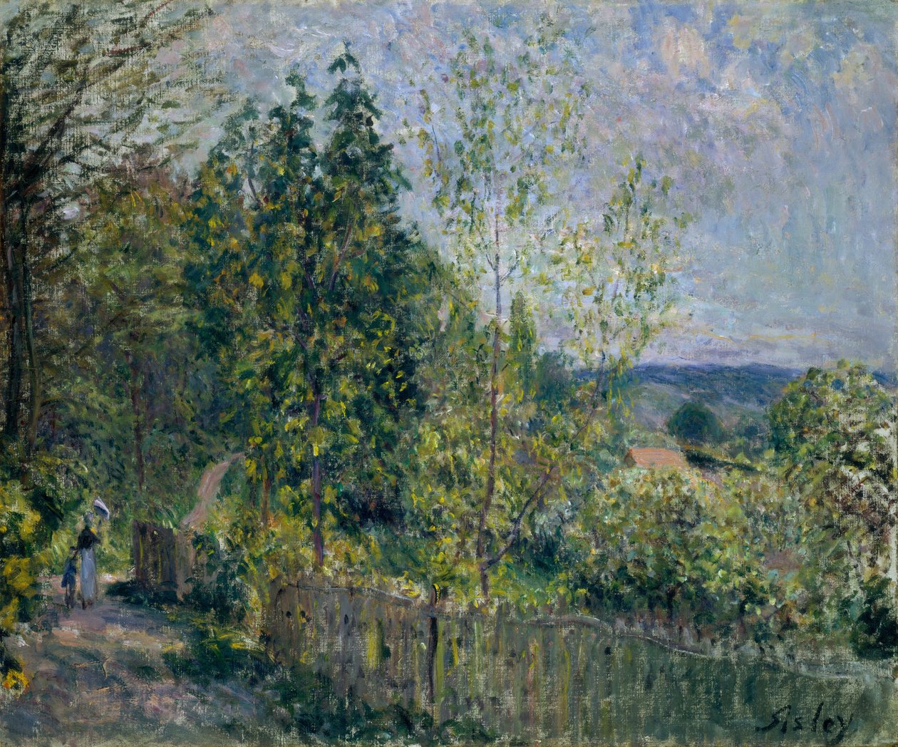 Der Weg im Wald von Alfred Sisley