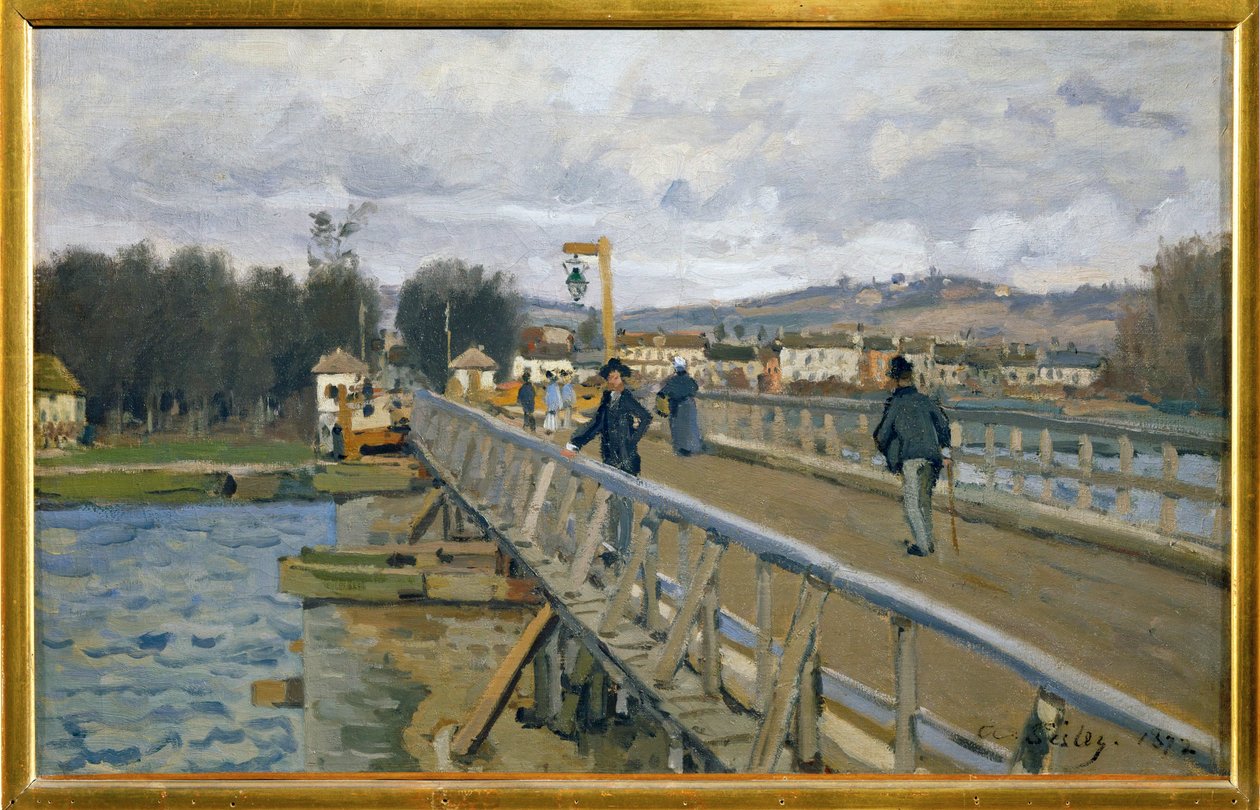 Die Fußgängerbrücke in Argenteuil von Alfred Sisley