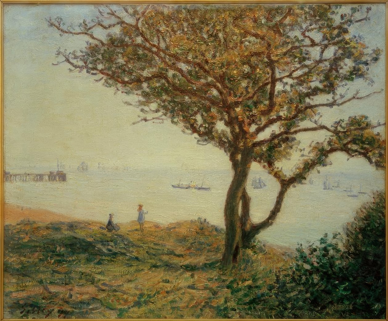 Die Reede von Cardiff (Schiffe in der Bucht von Cardiff) von Alfred Sisley