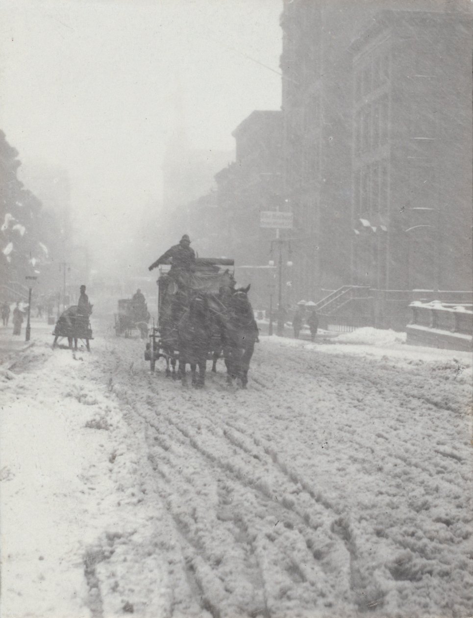 Winter auf der Fifth Avenue von Alfred Stieglitz