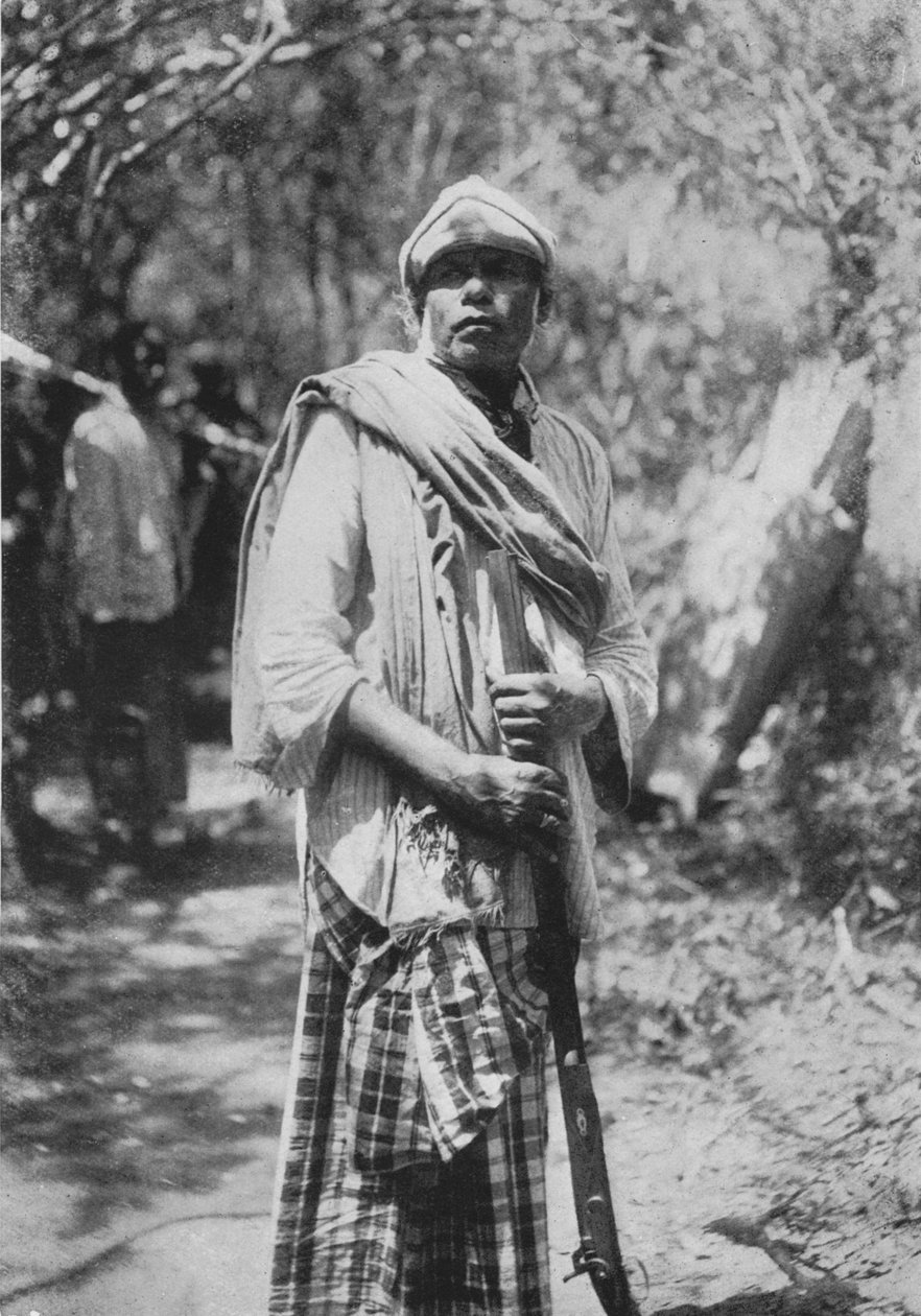 Ein Ceylon Shikari oder Jäger von Alfred William Amandus Plate