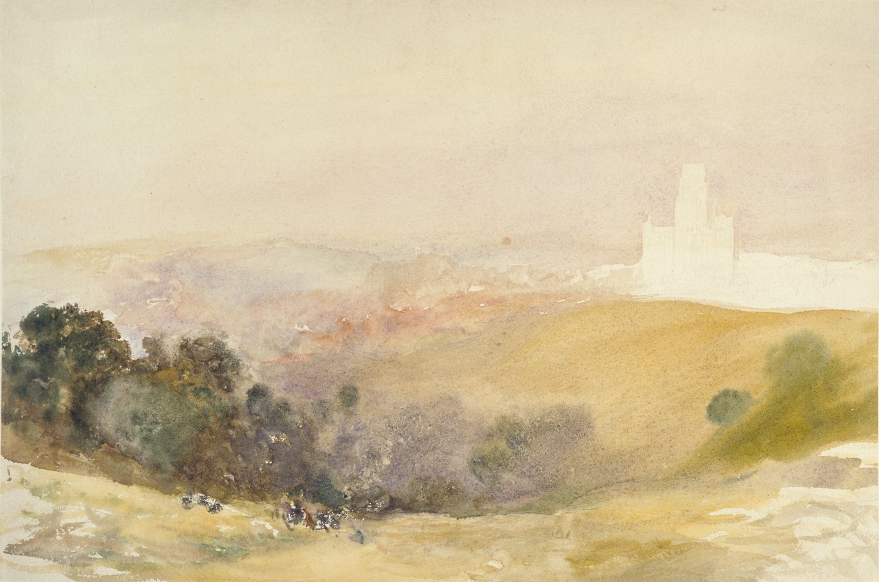 Durham von den Roten Hügeln, 1866-1880 von Alfred William Hunt