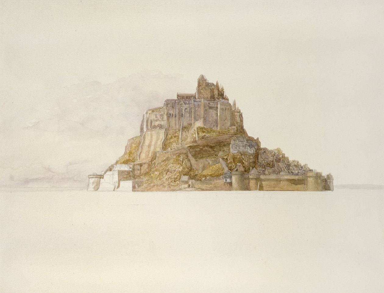 Mont St Michel vom Sand aus von Alfred William Hunt