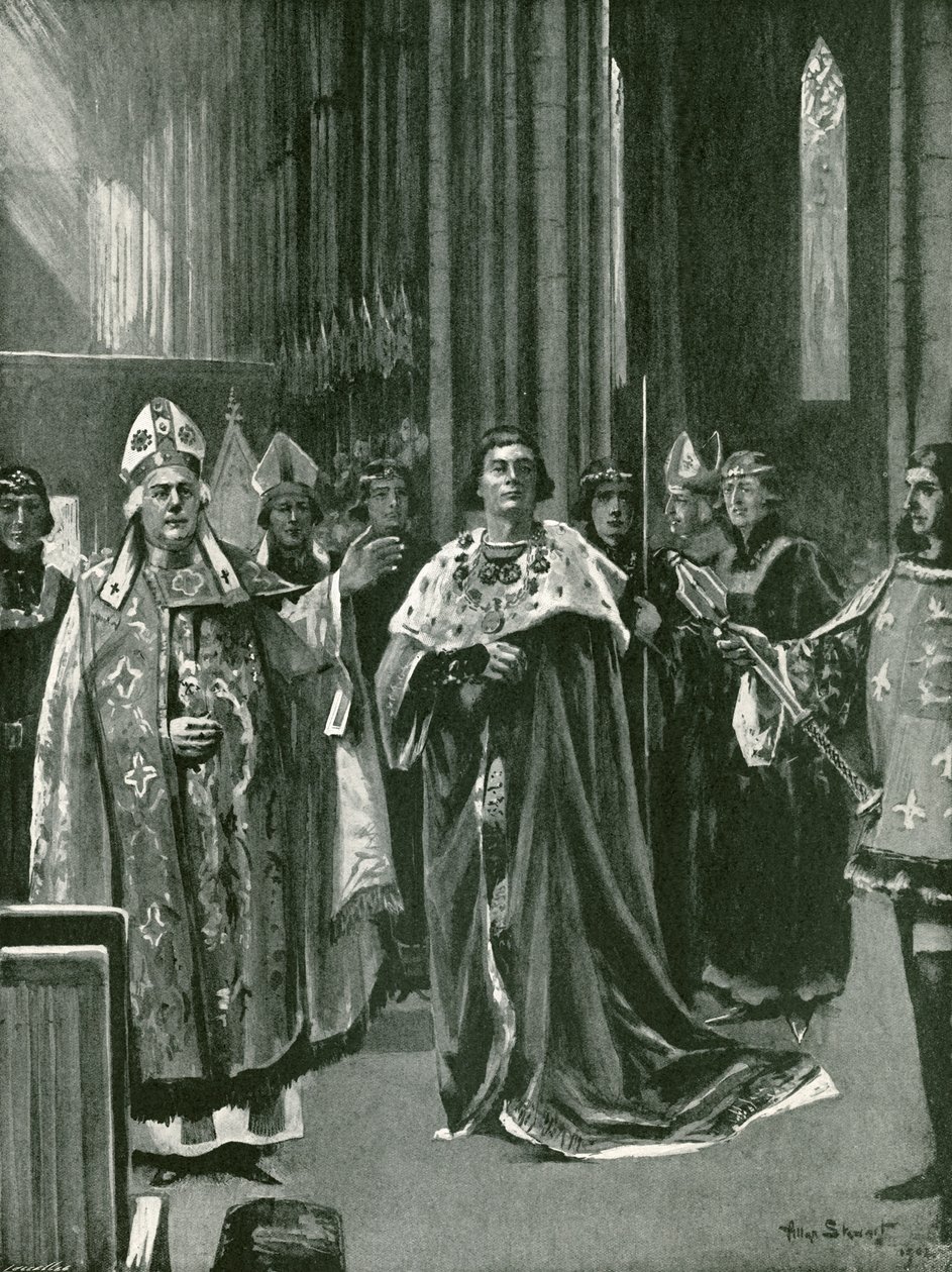 Die Anerkennung bei der Krönung von Heinrich VII., Sonntag, 30. Oktober von Allan (after) Stewart