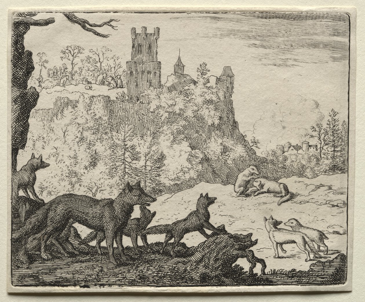 Reineke Fuchs: Reineke und der Dachs gehen zum Gericht von Allart van Everdingen