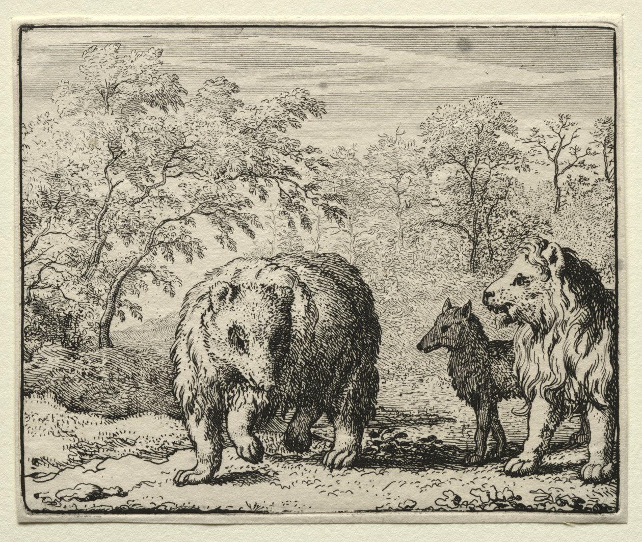 Reineke Fuchs: Die Befreiung des Wolfs und des Bären von Allart van Everdingen