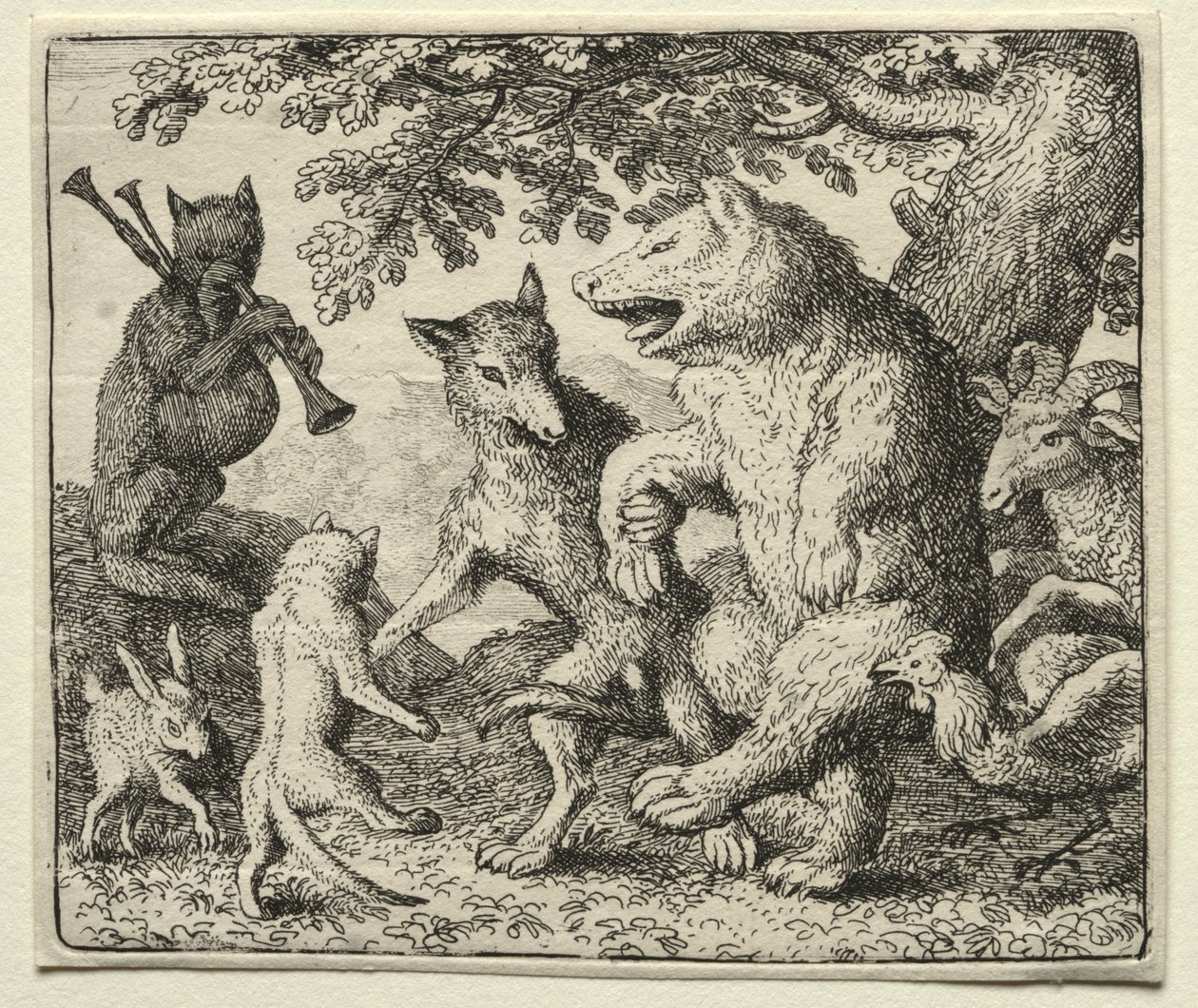 Reineke Fuchs: Der Wolf und der Bär feiern ihre Freiheit von Allart van Everdingen