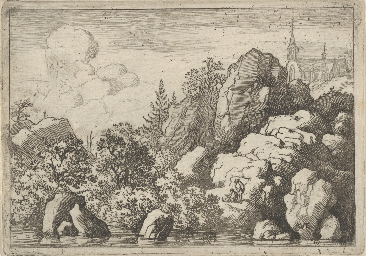 Die Kirche auf dem Hügel, 17. Jahrhundert von Allart van Everdingen
