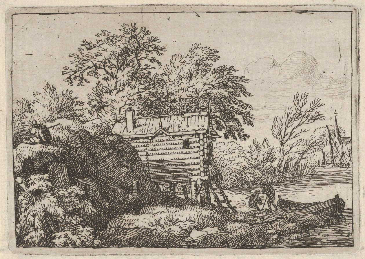 Die Fischerhütte, 17. Jahrhundert von Allart van Everdingen