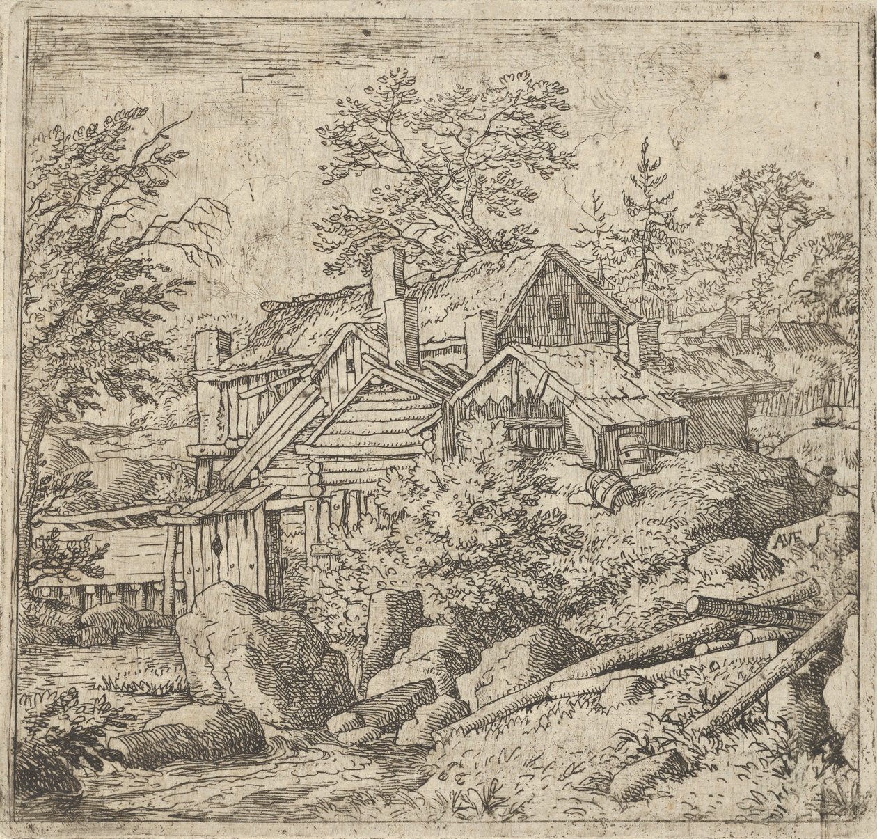 Das Dorf am Berghang von Allart van Everdingen