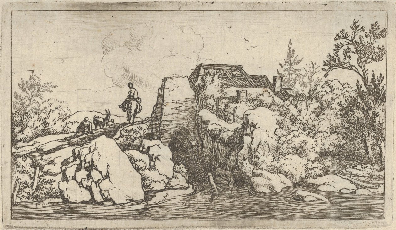 Der Reiter auf der Steinbrücke von Allart van Everdingen