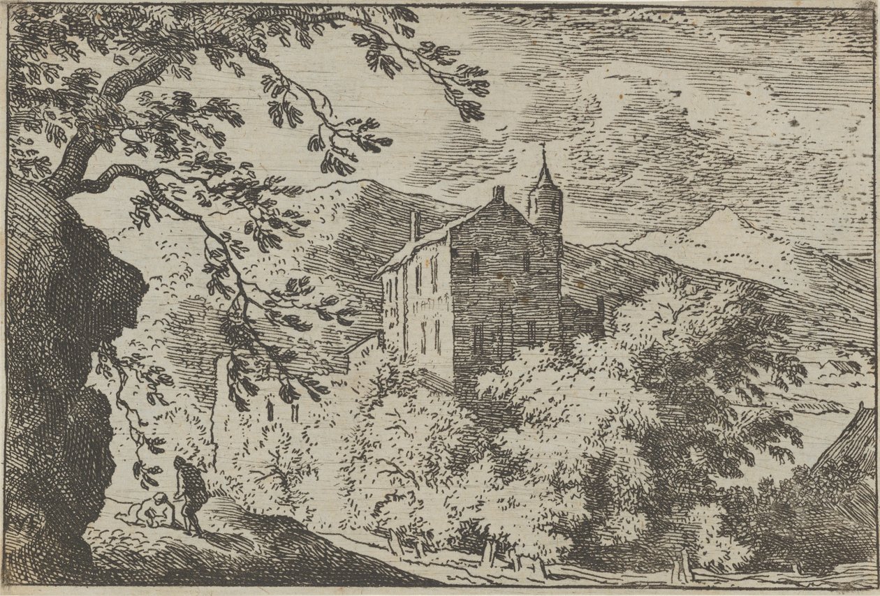 Das große Haus mit dem Turm, 17. Jahrhundert von Allart van Everdingen