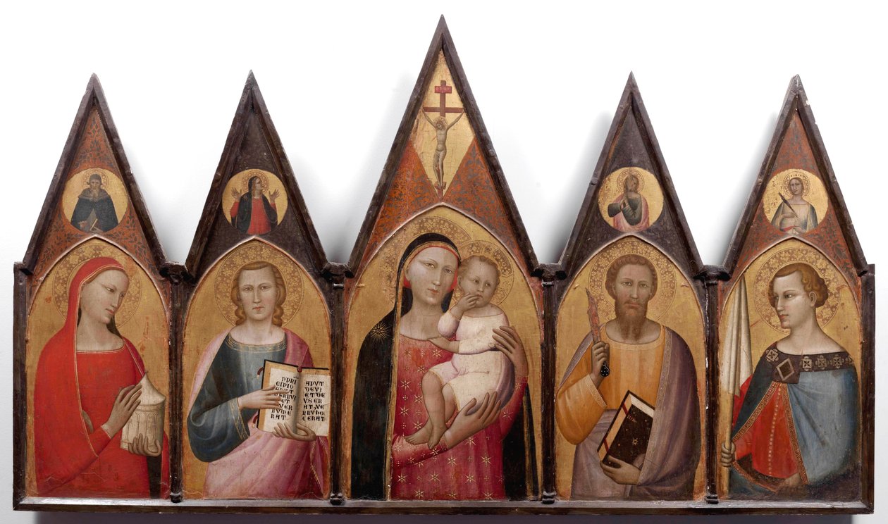 Madonna mit Kind und Heiligen von Allegretto Nuzi