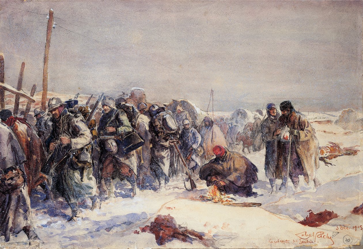 Die österreichisch-ungarische Armee zieht sich von der serbischen Front zurück, 3. Dezember von Almery Lobel Riche