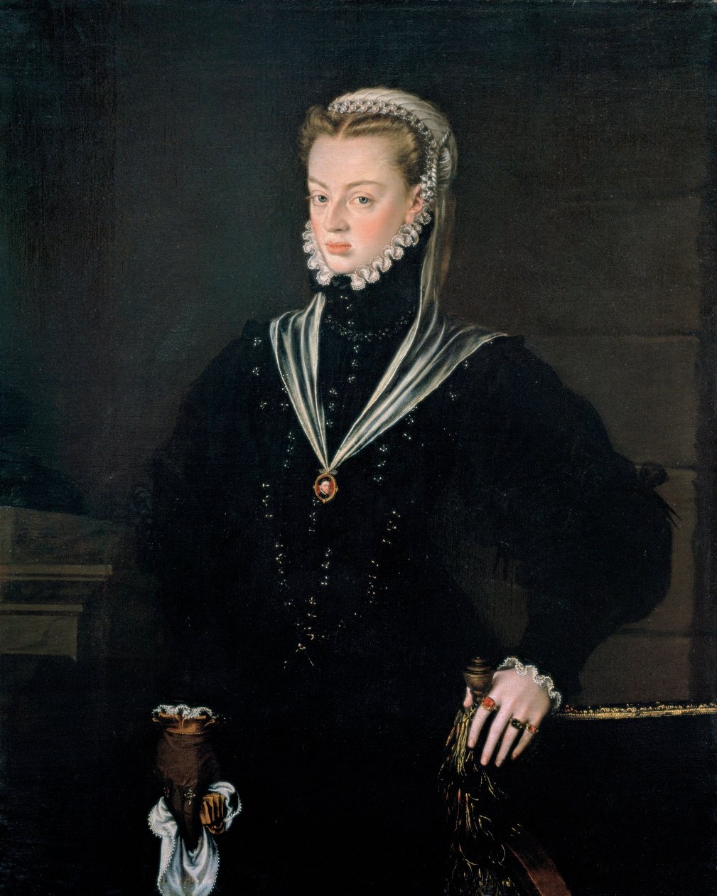 Porträt der Erzherzogin Johanna von Österreich (1535-1573), Prinzessin von Portugal von Alonso Sánchez Coello