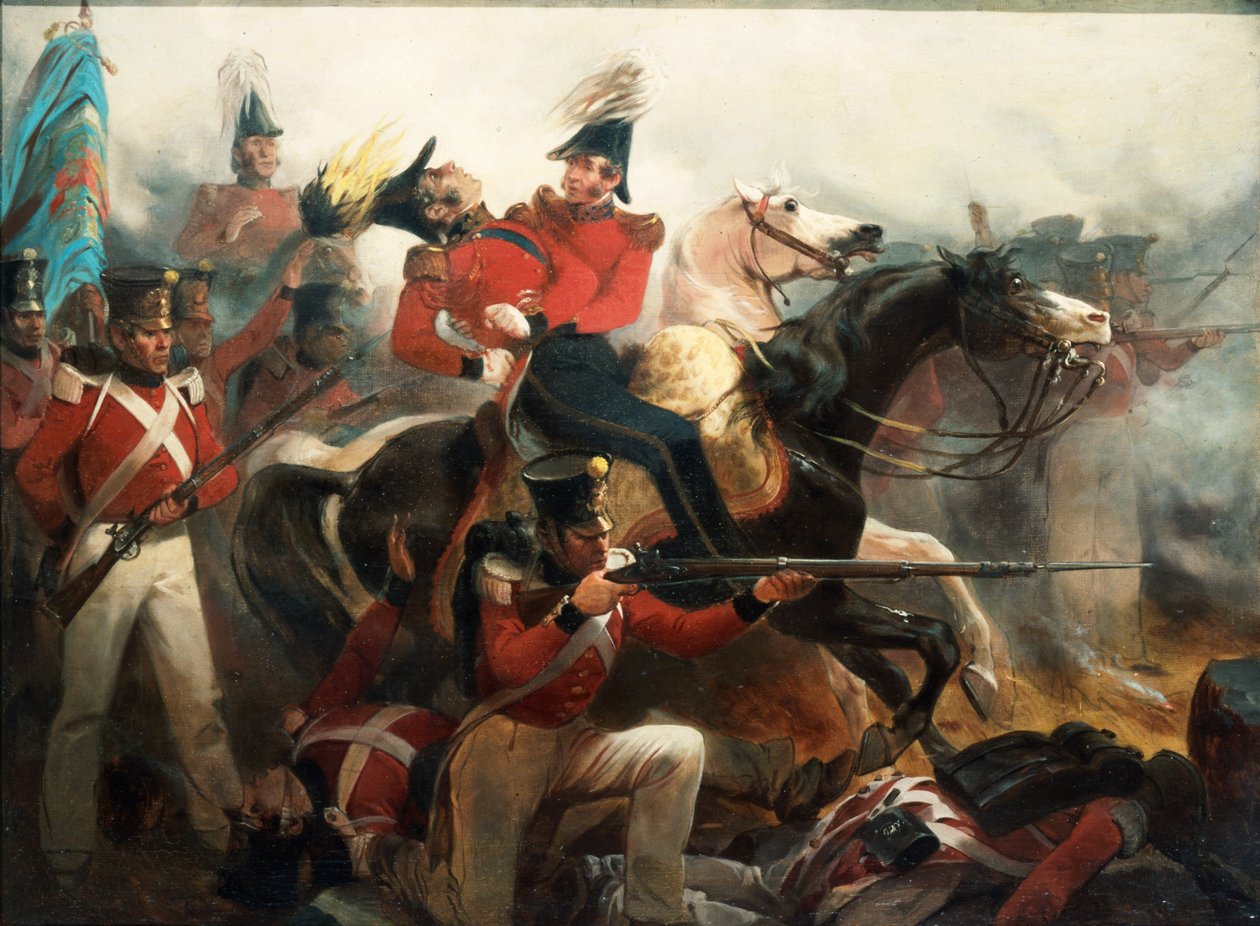 Tod von General Ross in der Schlacht von Baltimore, 12. September 1814 von Alonzo Chappel