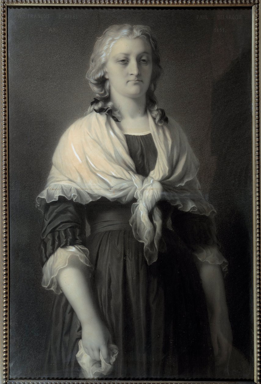 Porträt von Königin Marie Antoinette (1755-1793) in der Conciergerie von Alphonse François