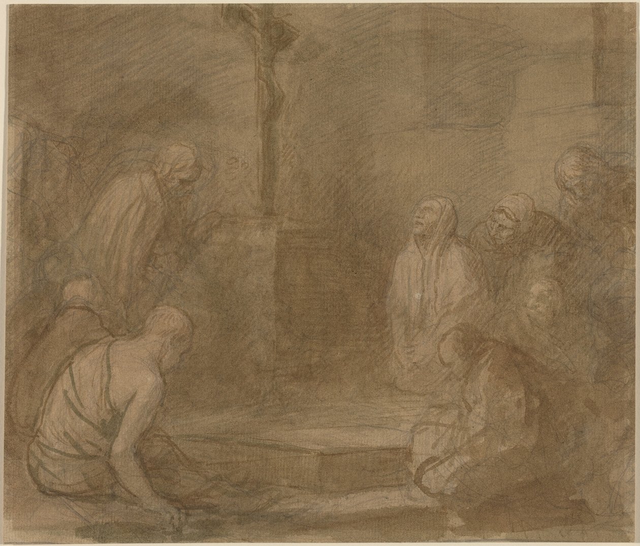 Am Fuße des Kreuzes von Alphonse Legros