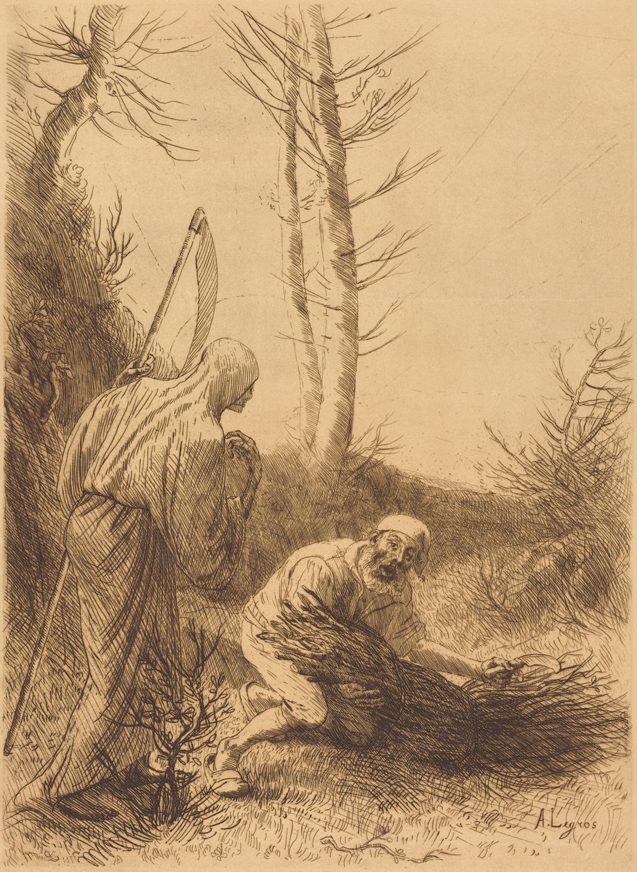Der Tod und der Holzfäller, 2. Platte von Alphonse Legros