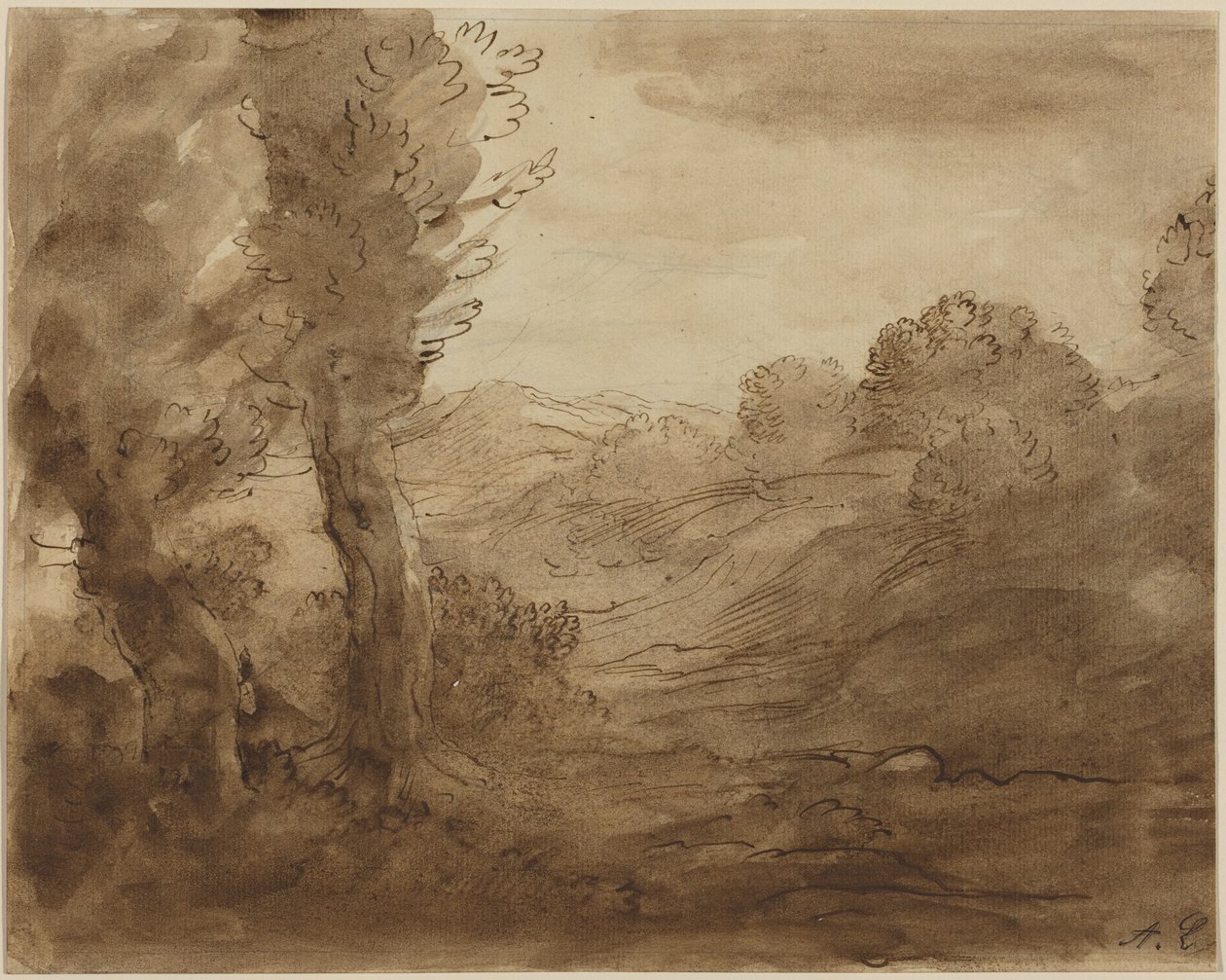 Fußweg in Burgund von Alphonse Legros