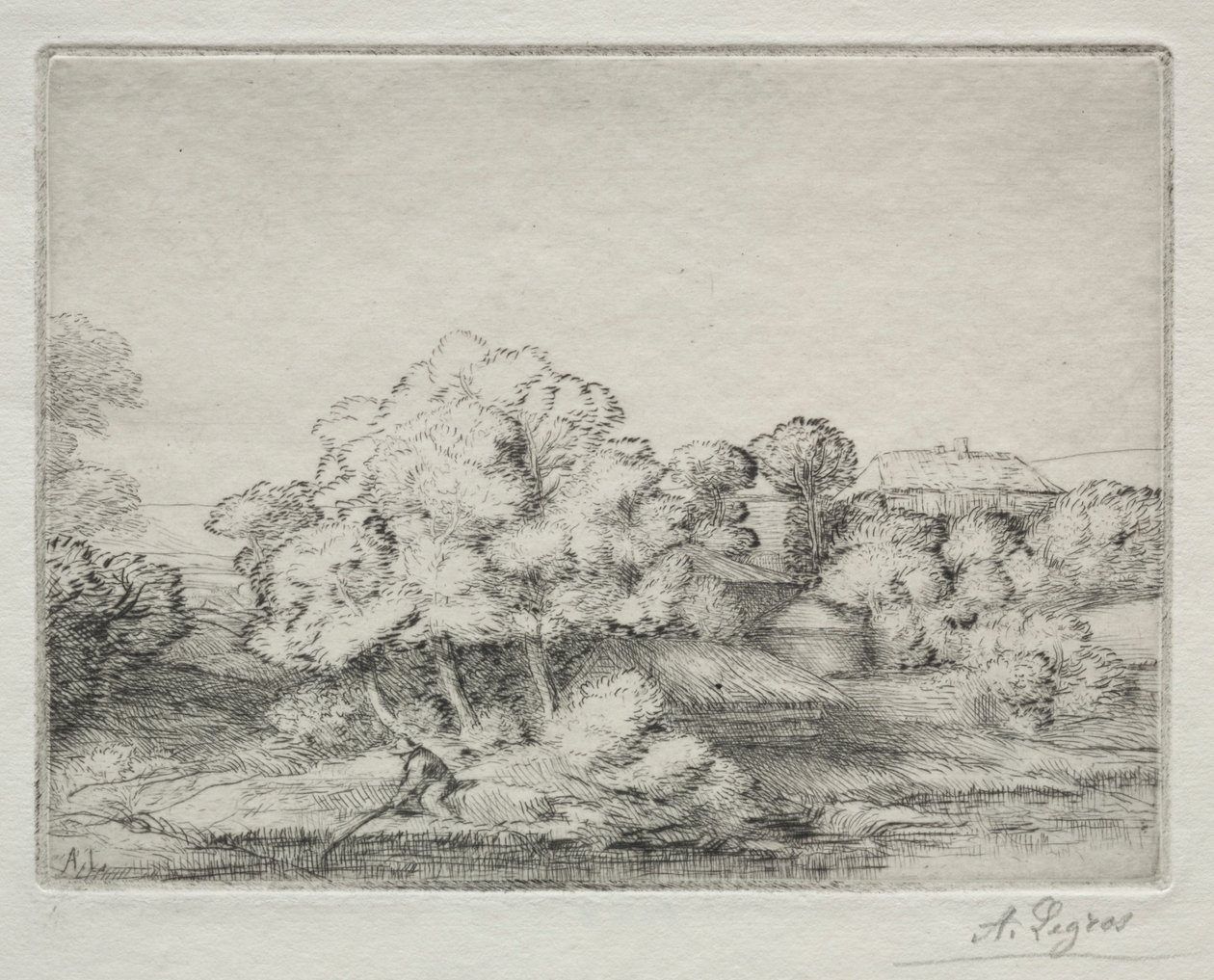 Weiler am See Hameau près du Lac von Alphonse Legros