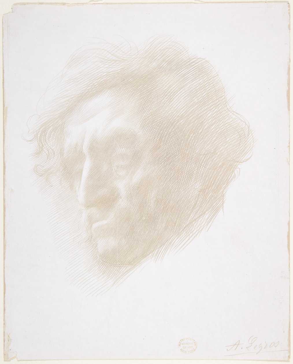 Kopf eines Mannes von Alphonse Legros