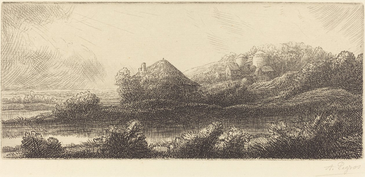 Hütte im Sumpf von Alphonse Legros