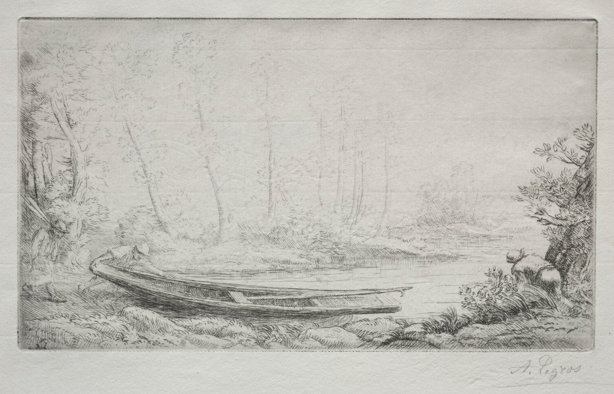 Le Départ pour la pêche, dans les brumes von Alphonse Legros