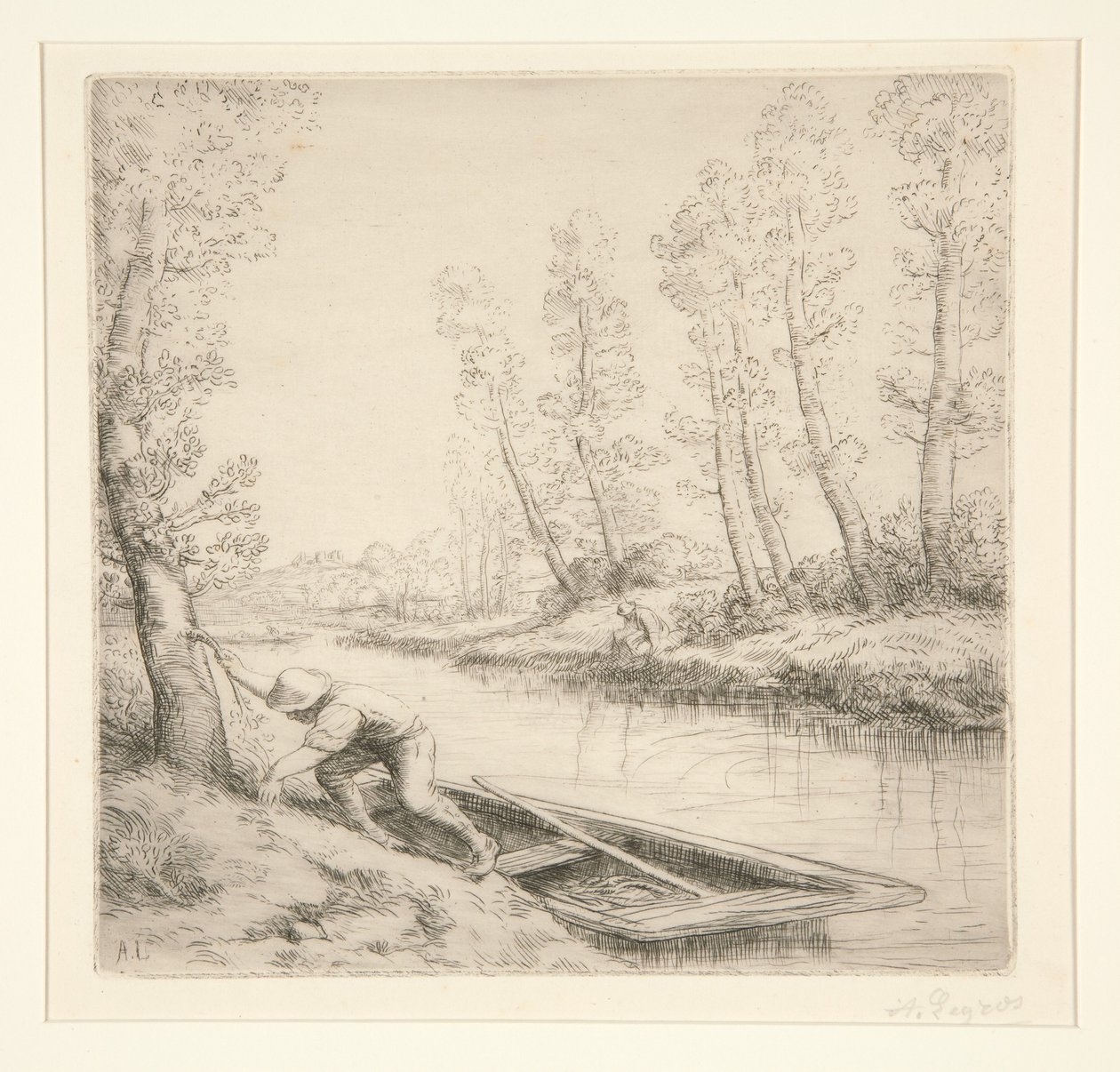 Der Morgen am Fluss von Alphonse Legros