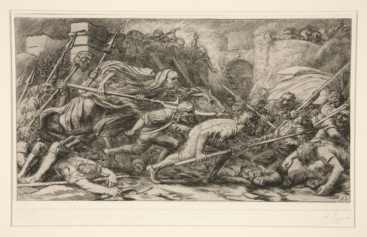 Der Triumph des Todes: Nach dem Kampf von Alphonse Legros
