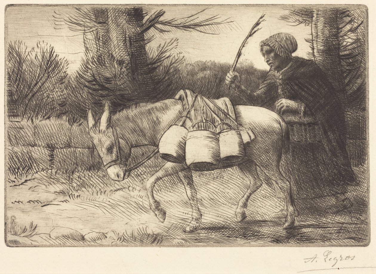 Milchmädchen aus Boulogne, 3. Tafel von Alphonse Legros