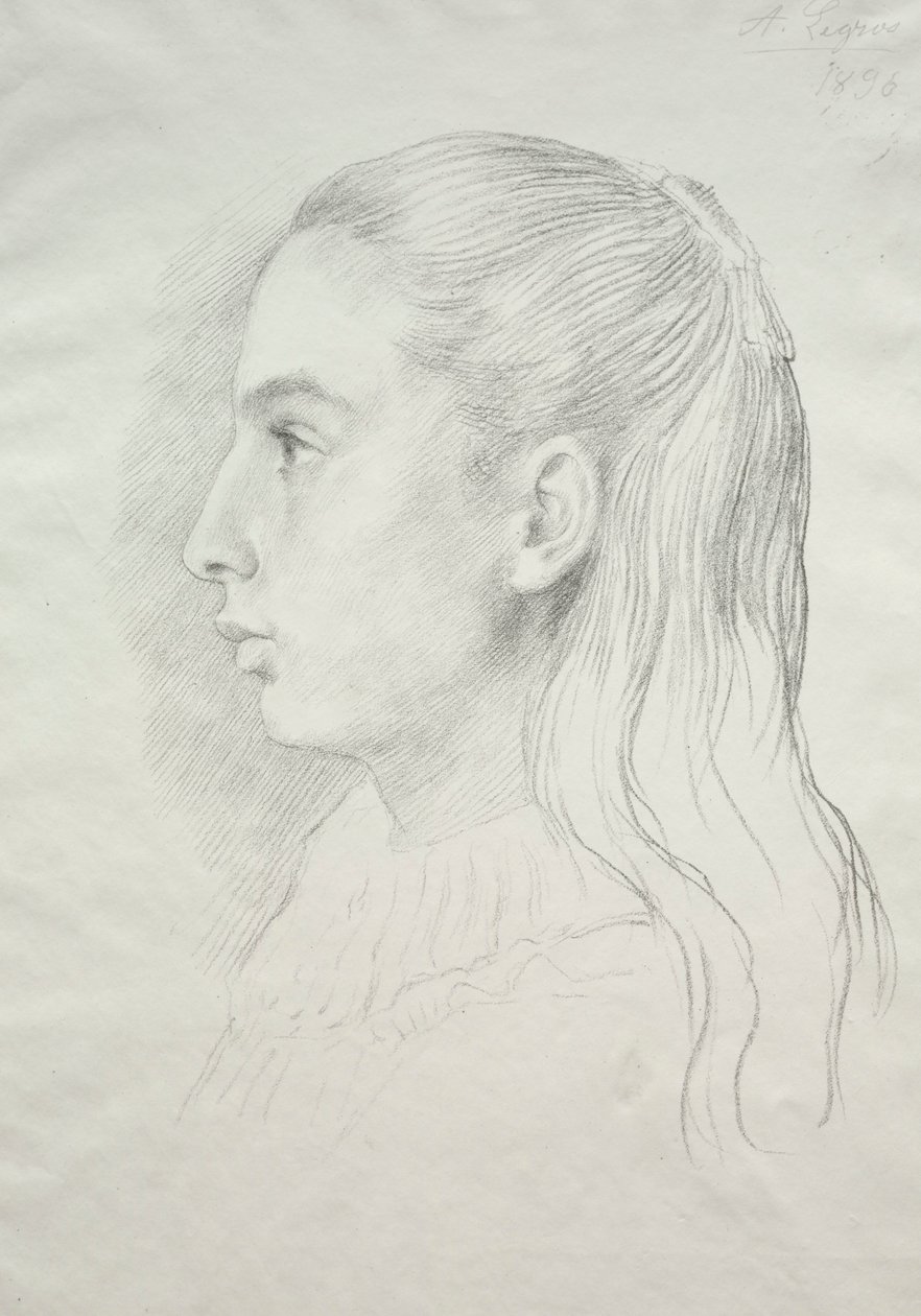 Porträt von Fräulein Nora E. Legros, 1896 von Alphonse Legros